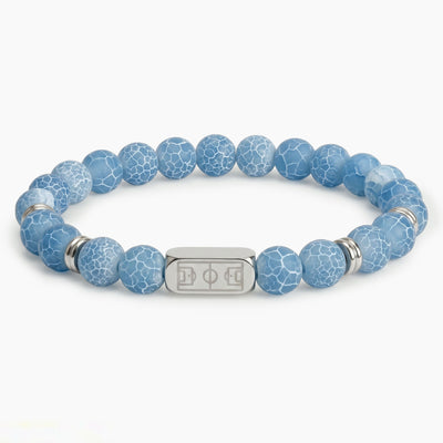All cracked light blue agate bracelet